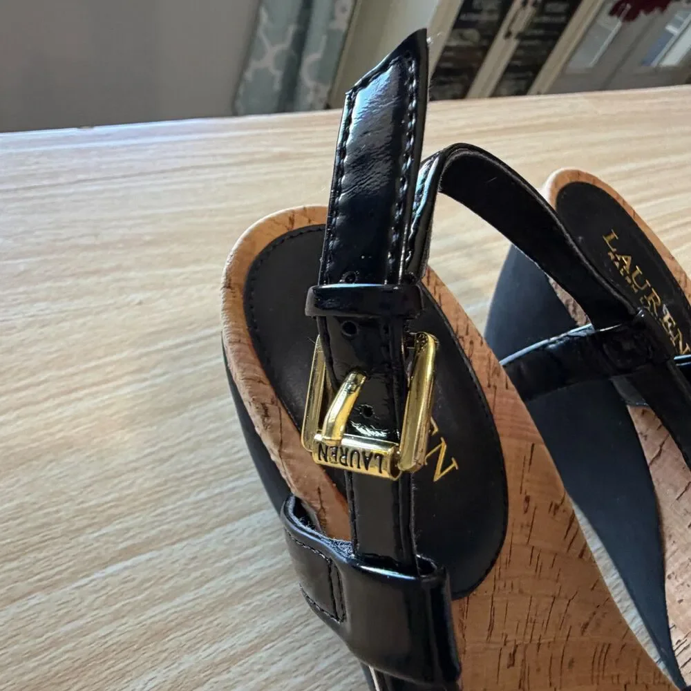 Lauren Ralph Lauren Reeta Thong Wedge Sandals Size 9